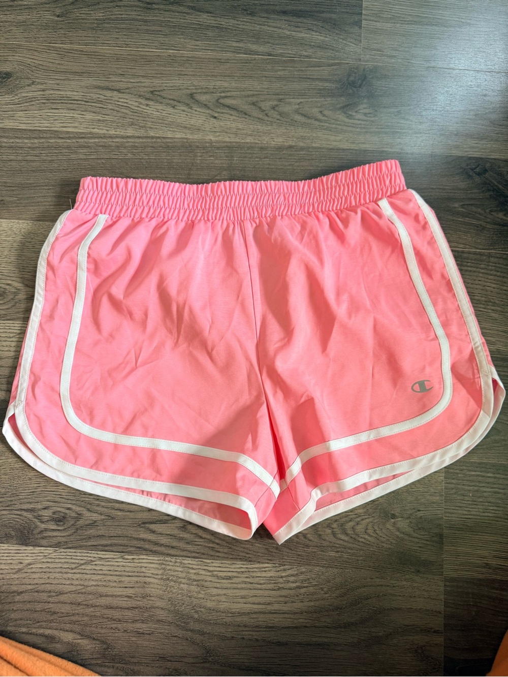 Champion Pink Athletic Shorts with White Trim